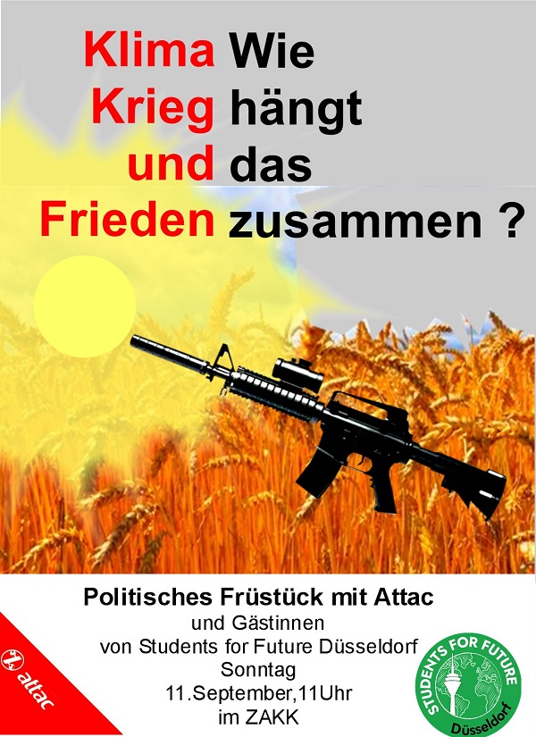 Klima, Krieg und Frieden, wie hängt das zusammen? – Attac Düsseldorf