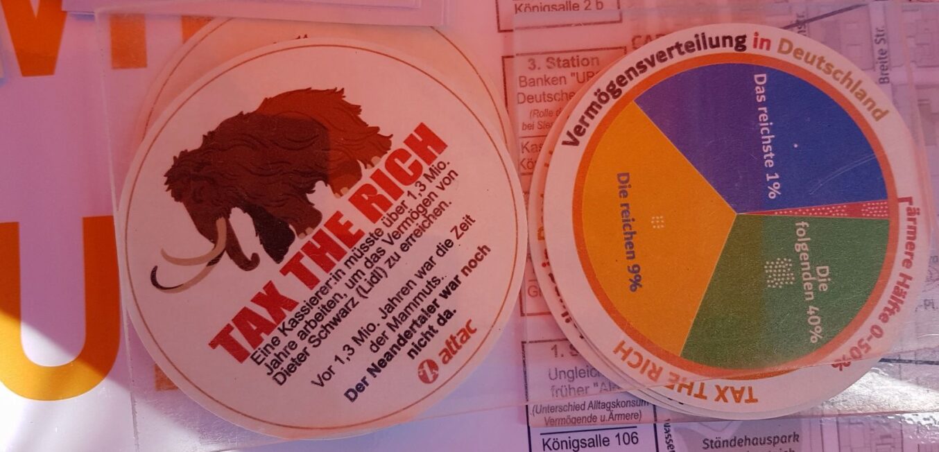 2 Bierdeckel - Tax the Rich und Vermögensverteilung in Deutschland
