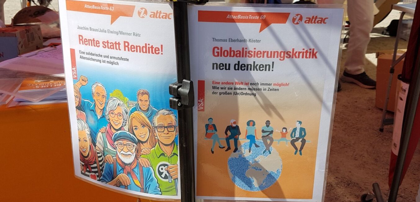Buchcover - Rente und Globalisierungskritik neu denken